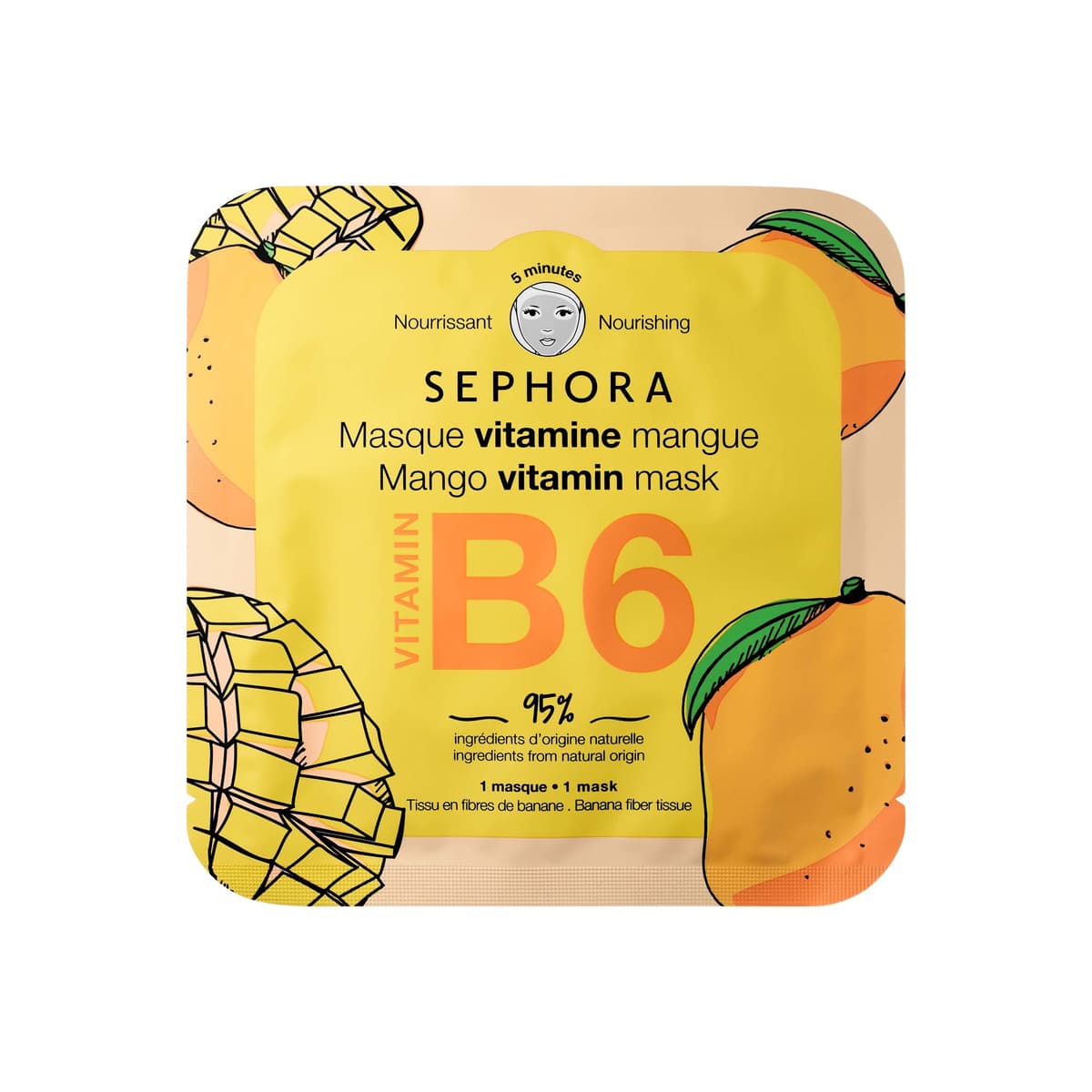 Vitamin Face Masks, Mango + Vitamin B6