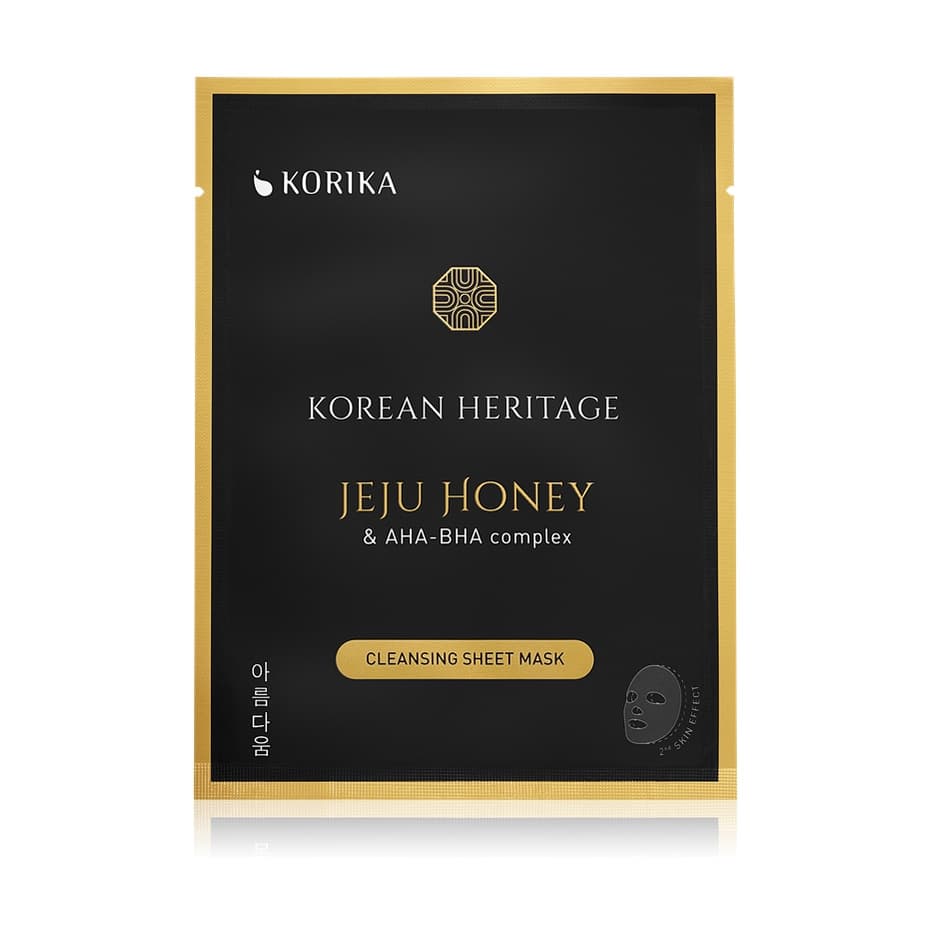 Korean Heritage Jeju Honey & AHA-BHA Complex Cleansing Sheet Mask