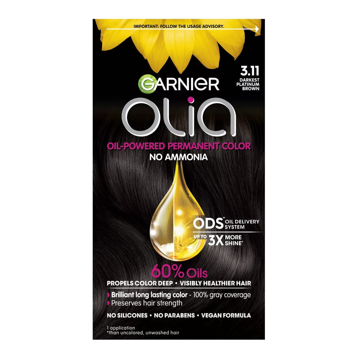 Olia Brilliant Color, #3.11 Darkest Platinum Brown