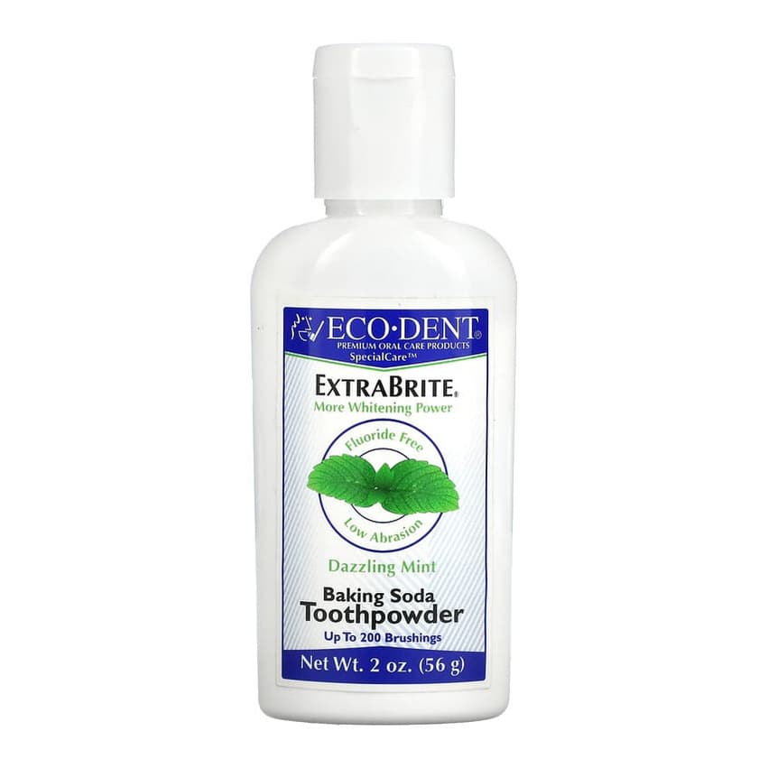 ExtraBrite, Baking Soda Tooth Powder, Fluoride Free, Dazzling Mint
