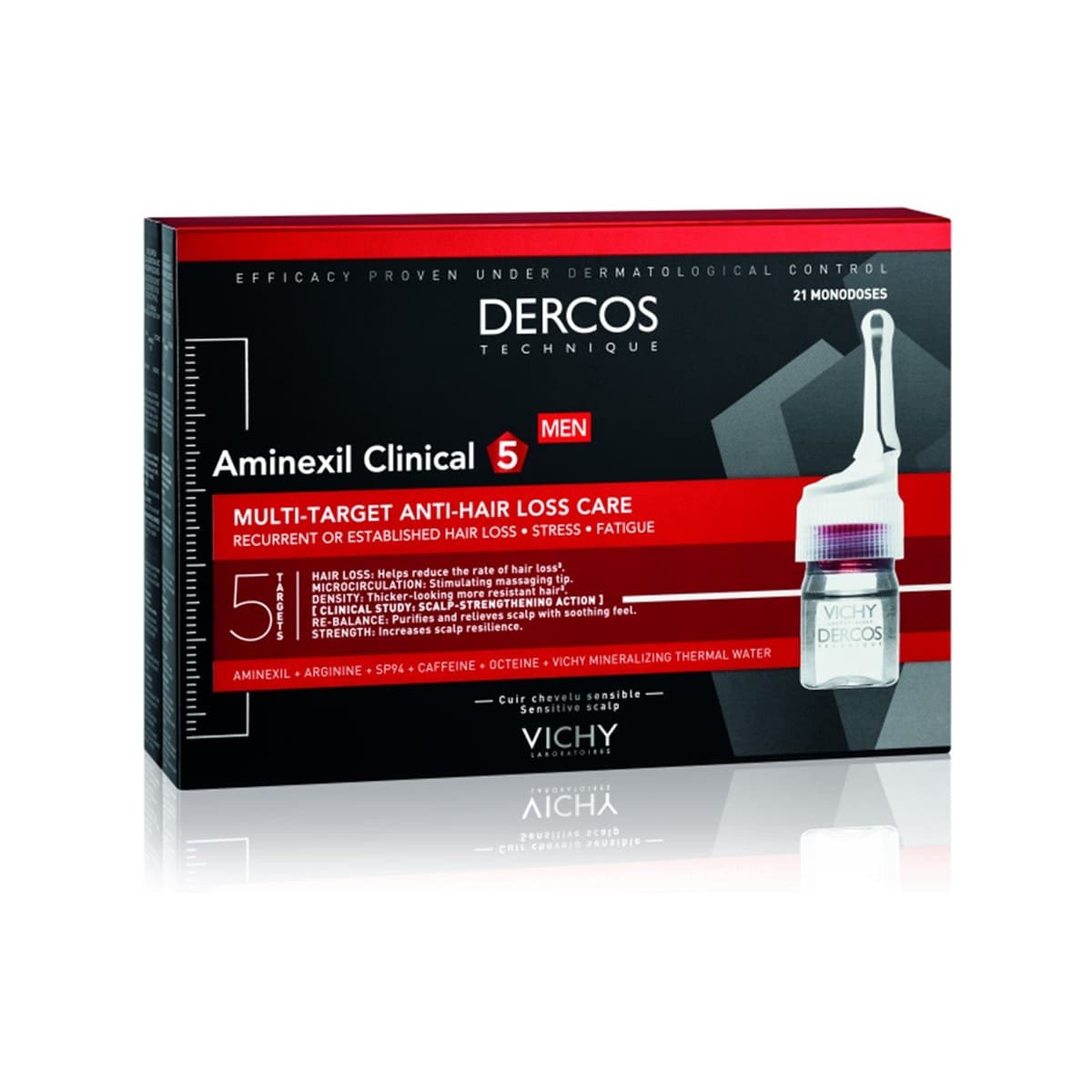 Dercos Aminexil Clinical 5 Anti-Hair Loss Ampoules Men x21
