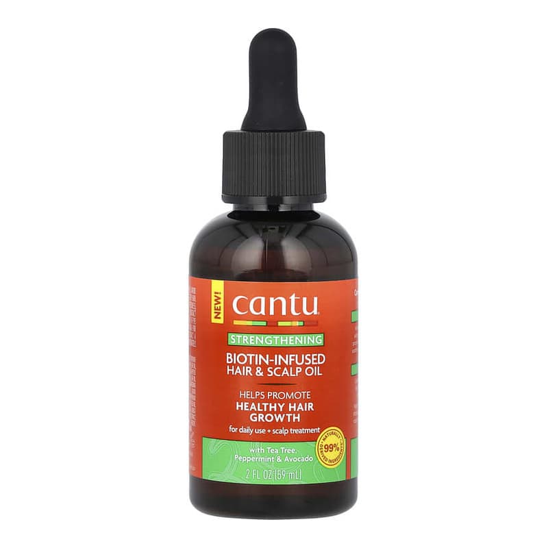 Strengthening, Biotin-Infused Hair & Scalp Oil, With Tea Tree, Peppermint & Avocado