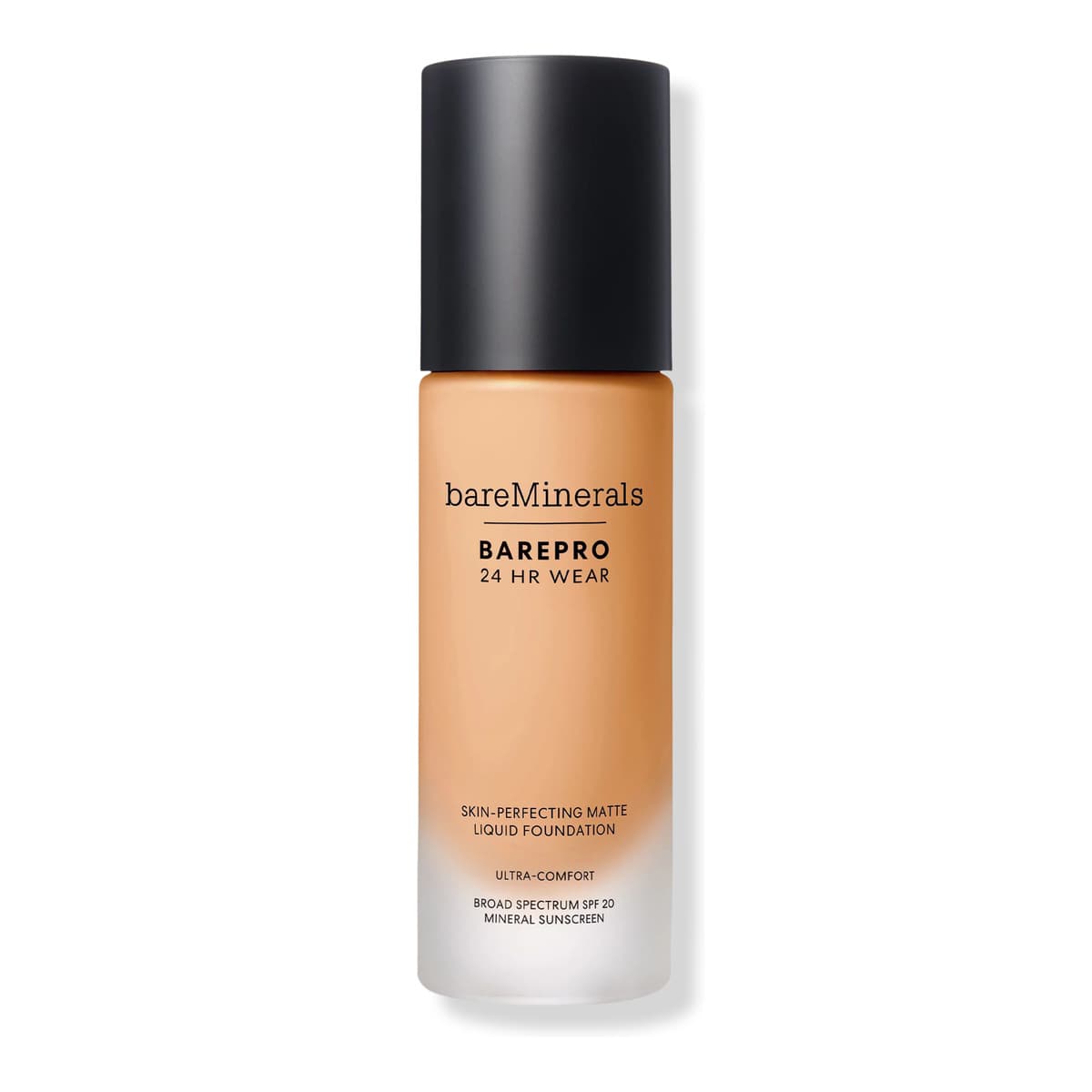 BAREPRO 24HR Wear Skin-Perfecting Matte Liquid Foundation Mineral SPF 20, Medium 30 Warm