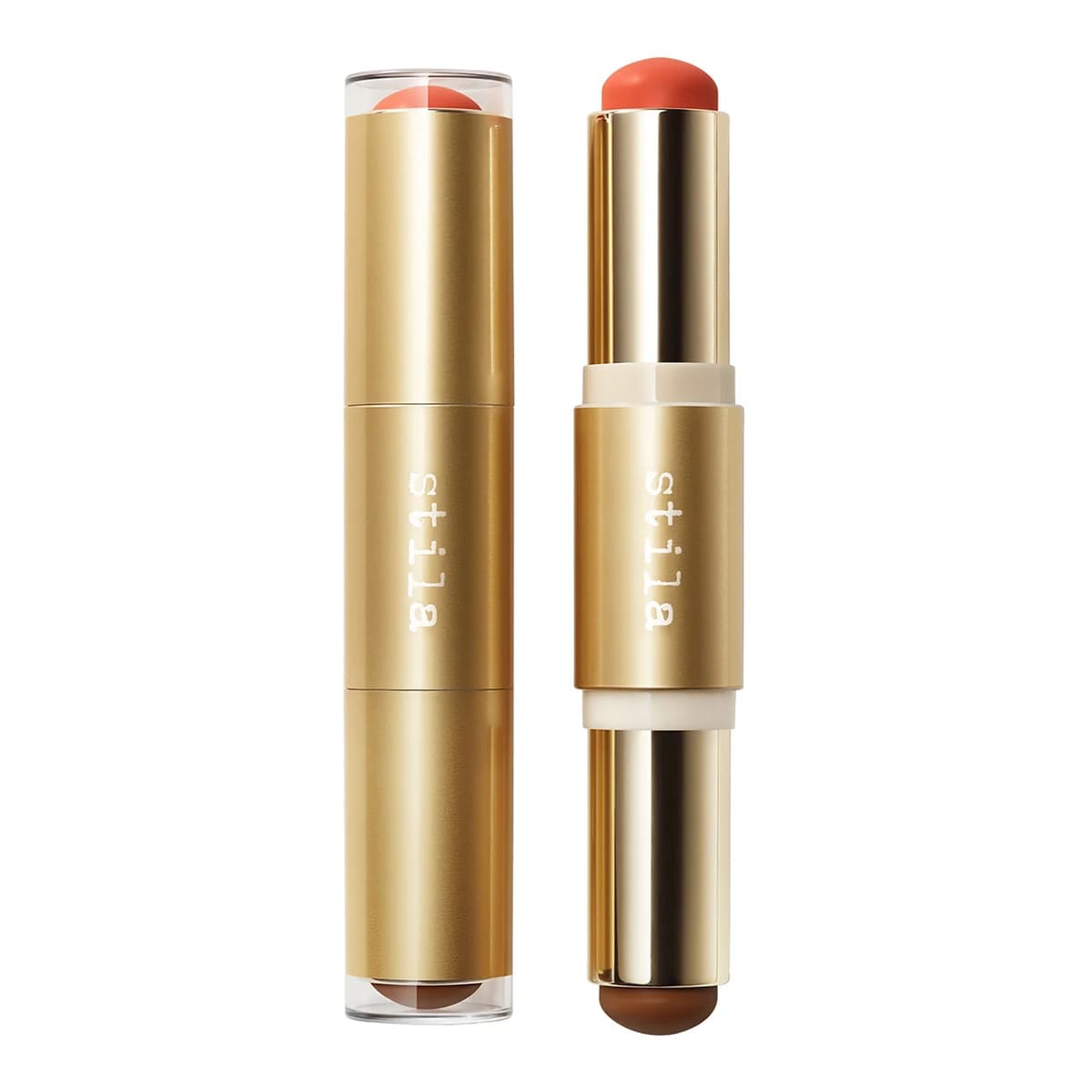 Blush & Bronze Hydro-Blur Cheek Duo, Vibrant Coral