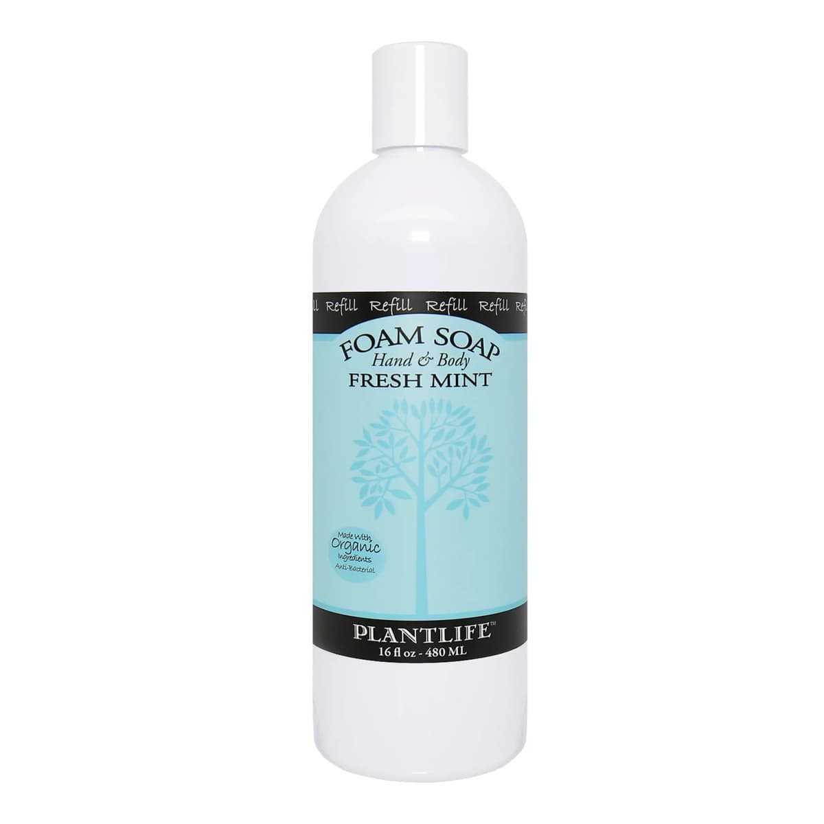 Fresh Mint Foam Soap Refill – Plant-Based for All Skin Types – Hand & Body Wash, Shaving, Kids’ Foaming Fun – Made in California