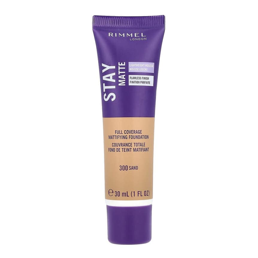 Stay Matte, Full Coverage Mattifying Foundation, #300 Sand