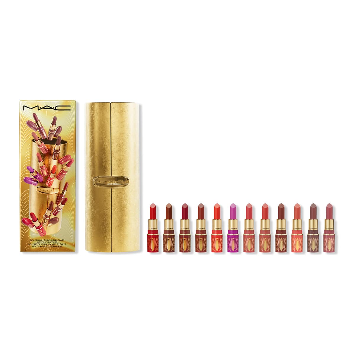 Golden Girls Mini Lustreglass Lipstick Vault X 12