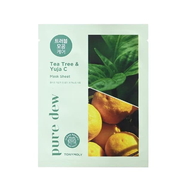 Pure Dew Mask Sheet, Tea Tree & Yuja C