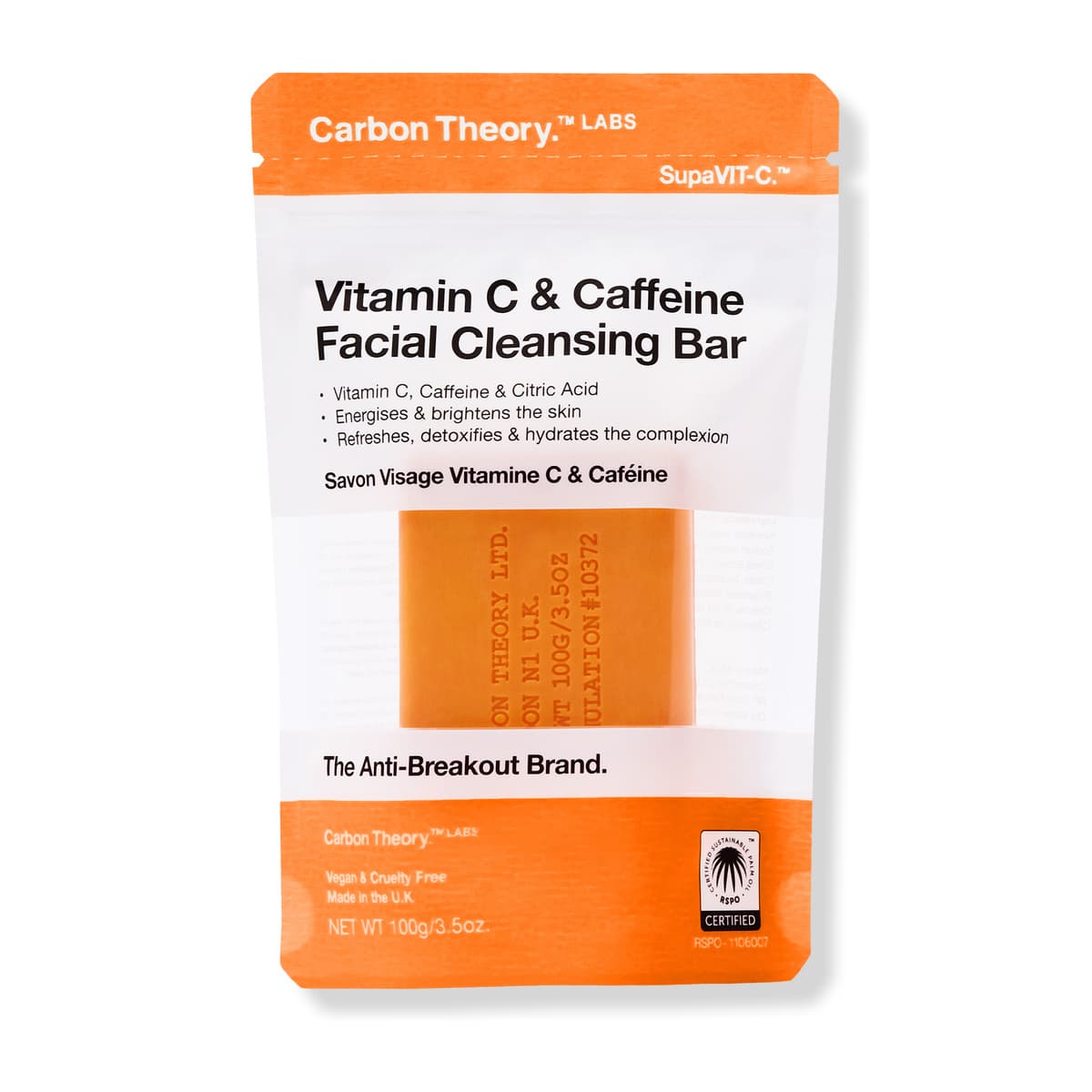 Vitamin C & Caffeine Facial Cleansing Bar