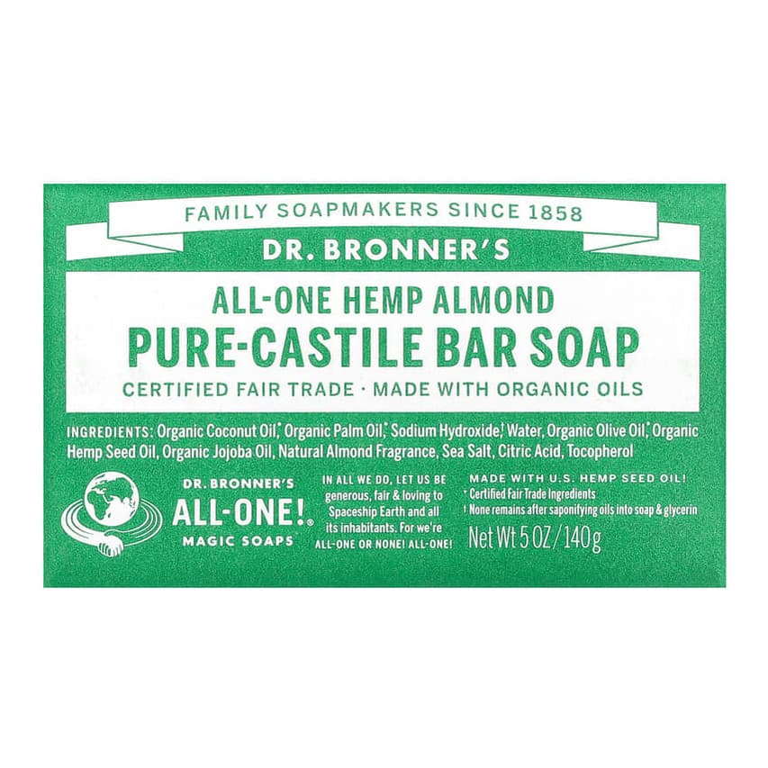 Pure-Castile Bar Soap, All-One Hemp Almond