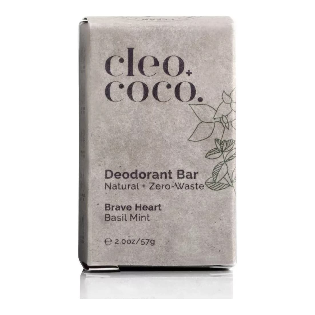 Plastic Free Natural Deodorant Bar For Men and Women – Aluminum Free - Basil Mint