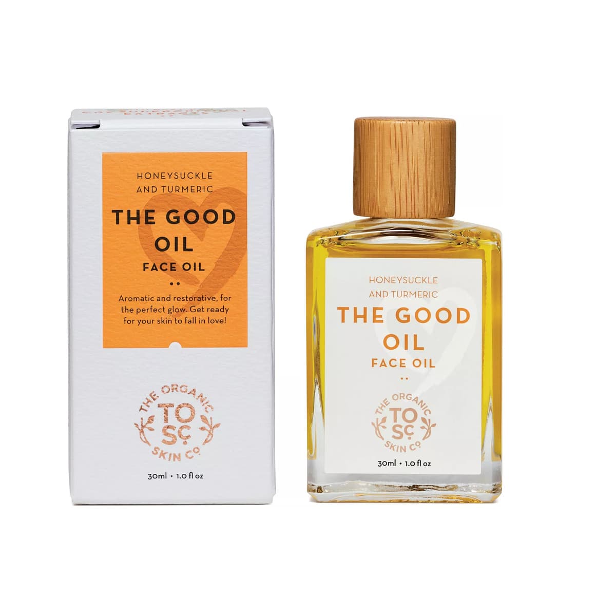 The Good Oil Honeysuckle and Turmeric Face Oil, Hydrating Face Oil for Face Dark Spots, Fine Lines & Wrinkles, Glow Serum, The Organic Skin Co