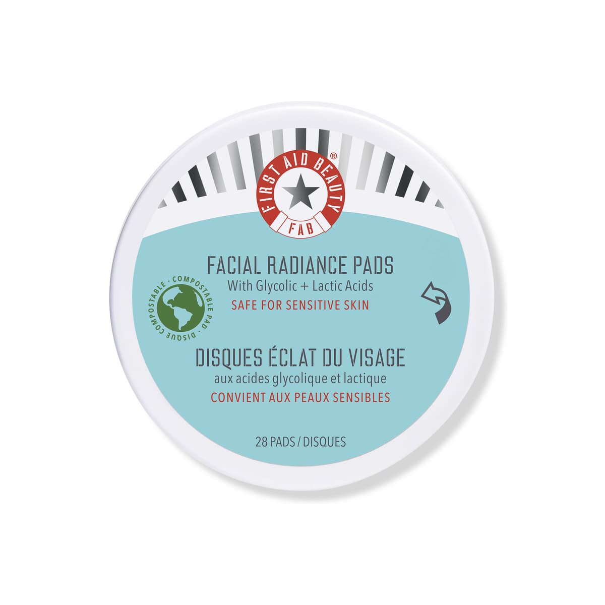 Travel Size Facial Radiance Pads with Glycolic + Lactic Acids