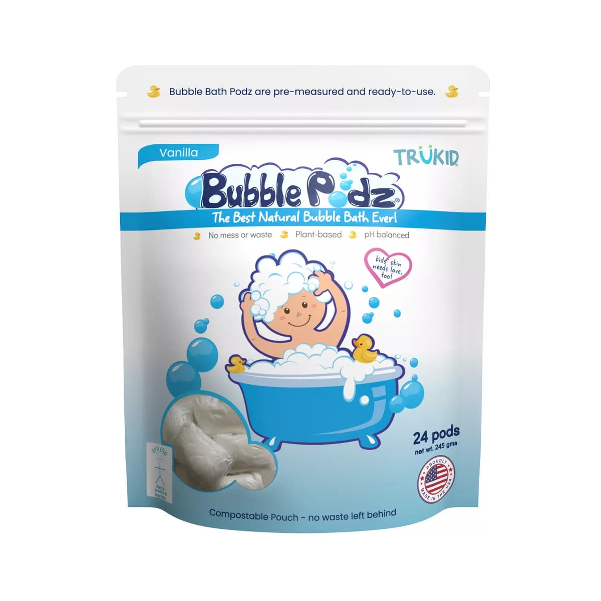 Bubble Podz Bubble Bath Vanilla (24 Count)