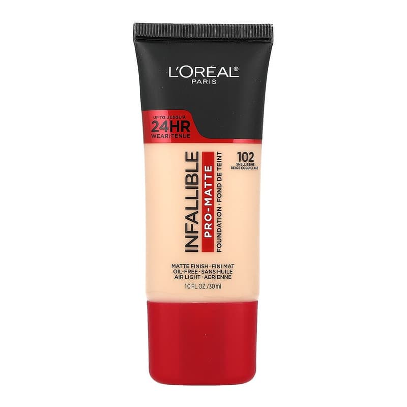 Infallible, Pro-Matte Foundation, #102 Shell Beige