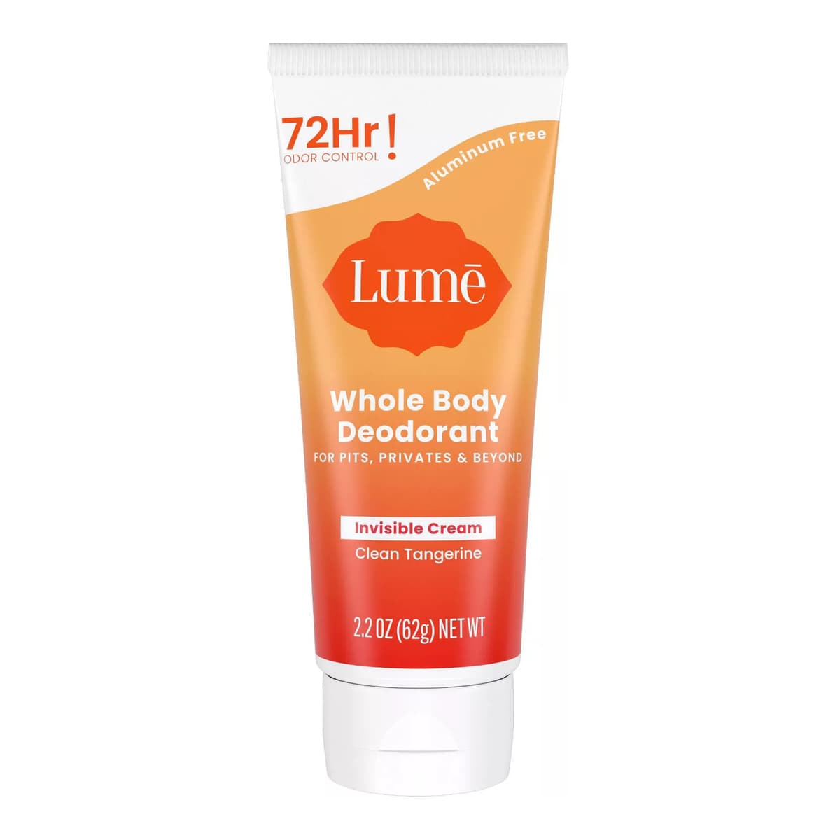 Whole Body Women's Deodorant - Invisible Cream Tube - Aluminum Free - Clean Tangerine Scent