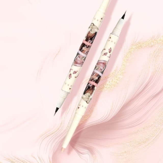 Starry Eye-Catching Dual-Ended Ayeosal Pen, CR1047# Rose gold
