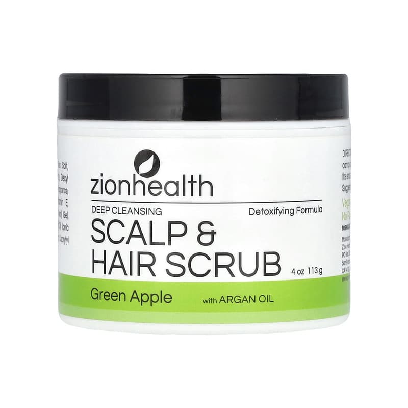 Deep Cleansing Scalp & Hair Scrub with Argan Oil, Green Apple
