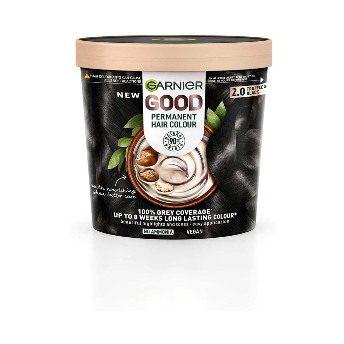 GOOD Permanent Hair Dye, 2.0 Truffle Soft Black