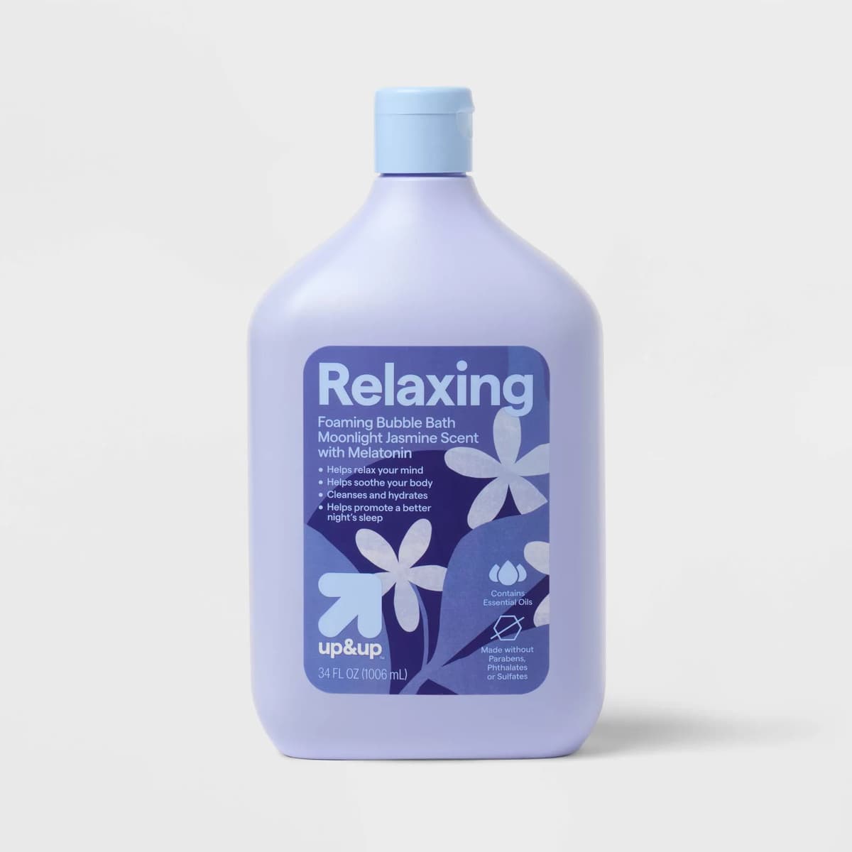 Relaxing Foaming Bubble Bath - Moonlight Jasmine Scent with Melatonin - - up&up™