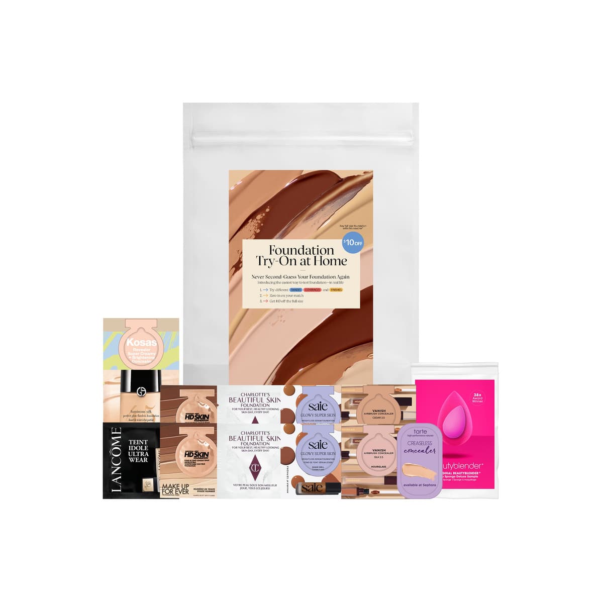 Complexion Try-On Sample Bag With Redeemable Voucher, Light - Option 2