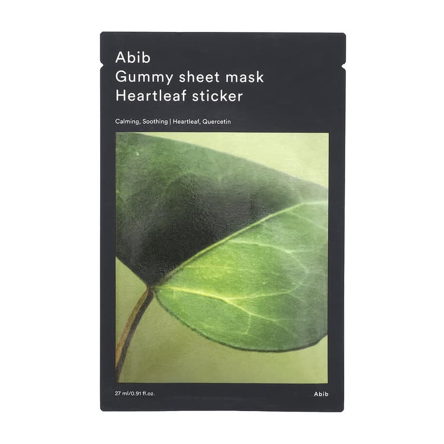 Gummy Beauty Sheet Mask, Heartleaf Sticker