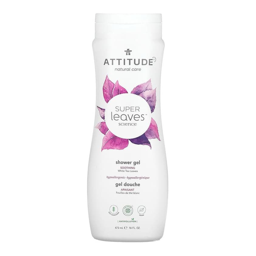 Super Leaves Science, Shower Gel, White Tea Leaves