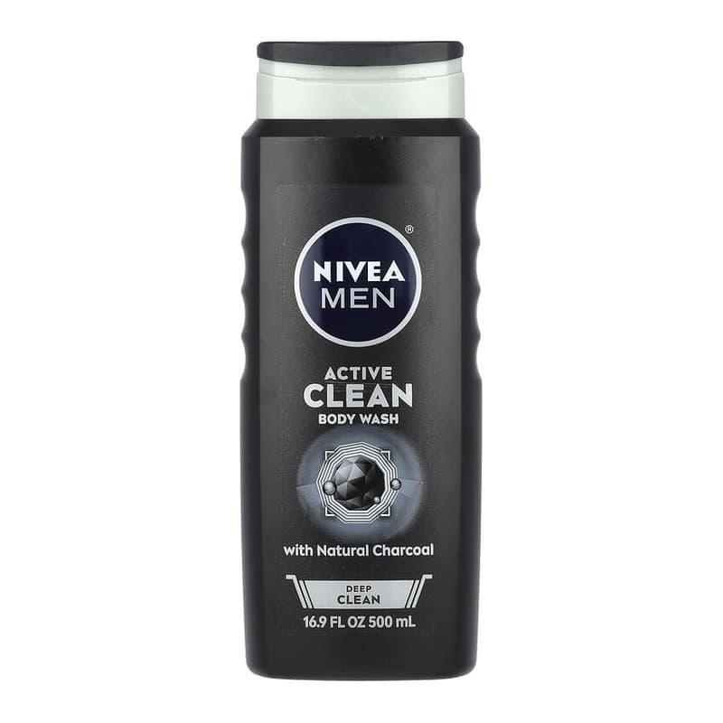 Men, Active Clean Body Wash, With Natural Charcoal, Deep Clean