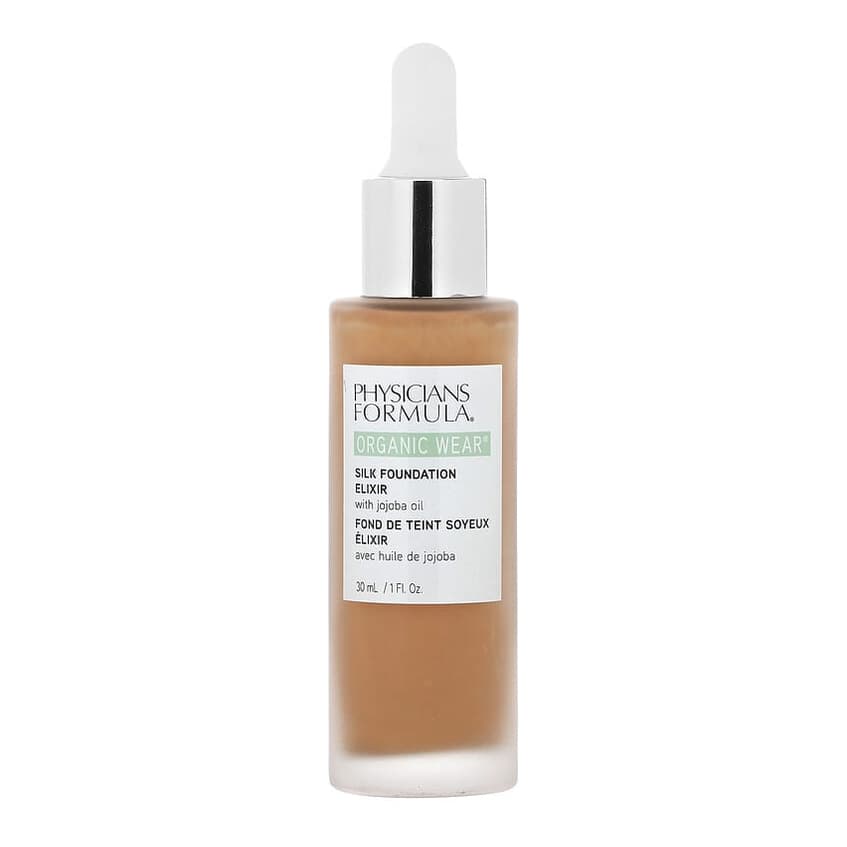 Organic Wear, Silk Foundation Elixir with Jojoba Oil, 1711326 Medium-To-Tan