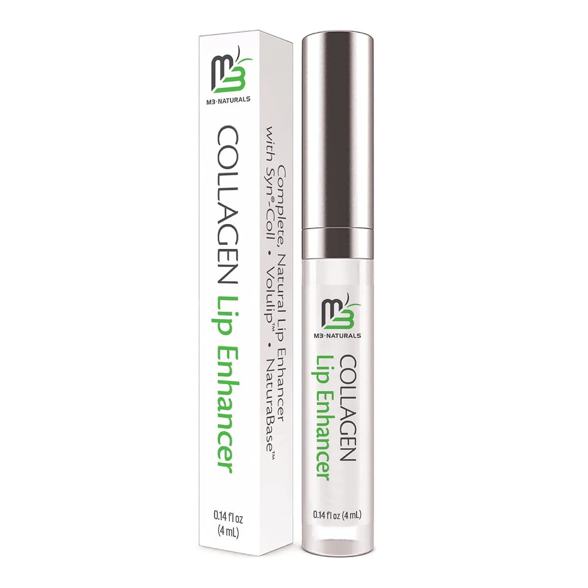 Collagen Lip Enhancer, Lip Plumper with Clinically Proven Syn-Coll, M3 Naturals, Peppermint Flavor