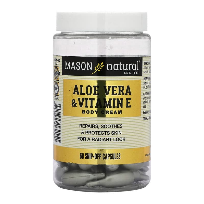 Aloe Vera & Vitamin E Body Cream, 60 Snip-Off Capsules
