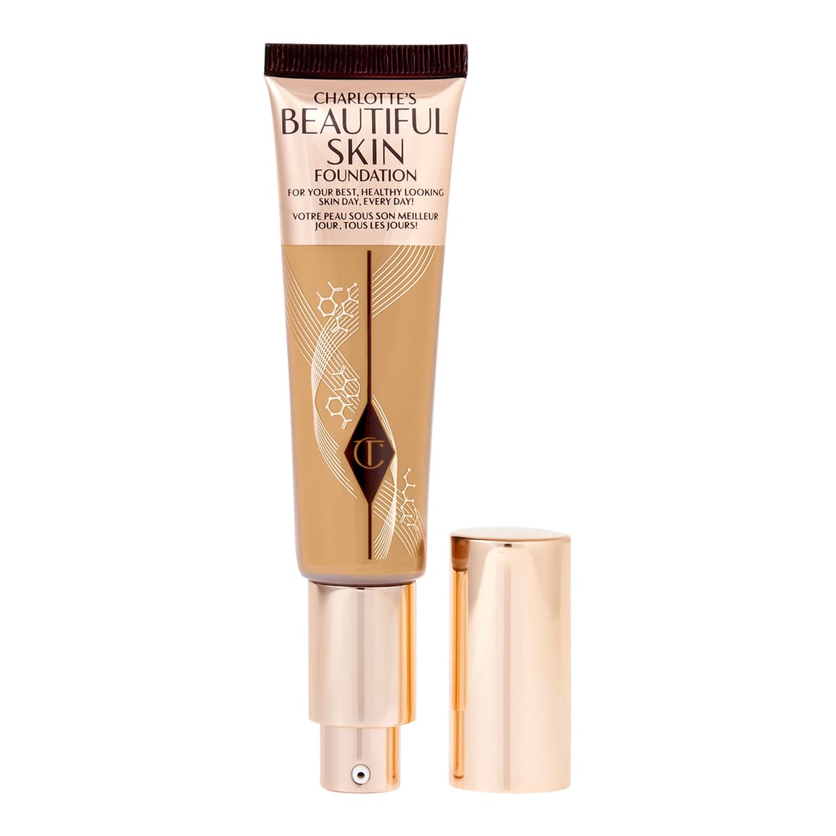 Beautiful Skin Medium Coverage Liquid Foundation with Hyaluronic Acid, #8 Warm