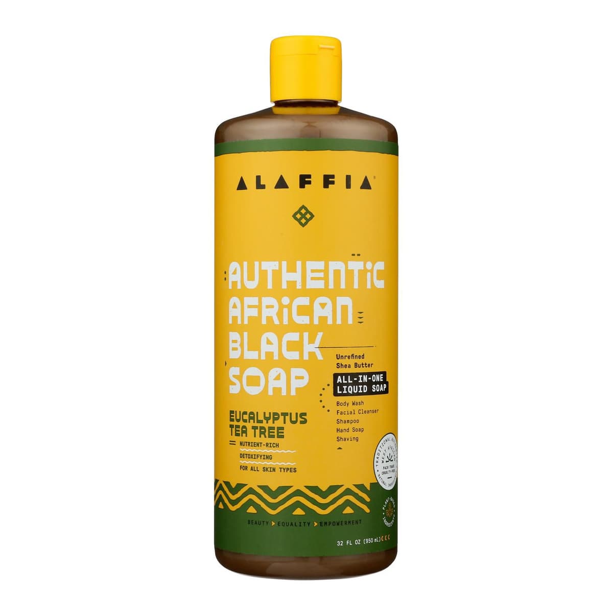 Eucalyptus Tea Tree Authentic African Black Soap - 32 fz