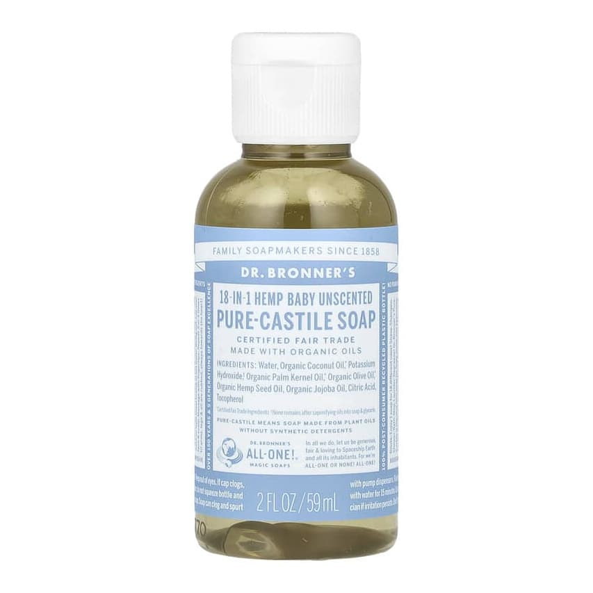 18-In-1 Hemp Baby Pure-Castile Soap, Unscented