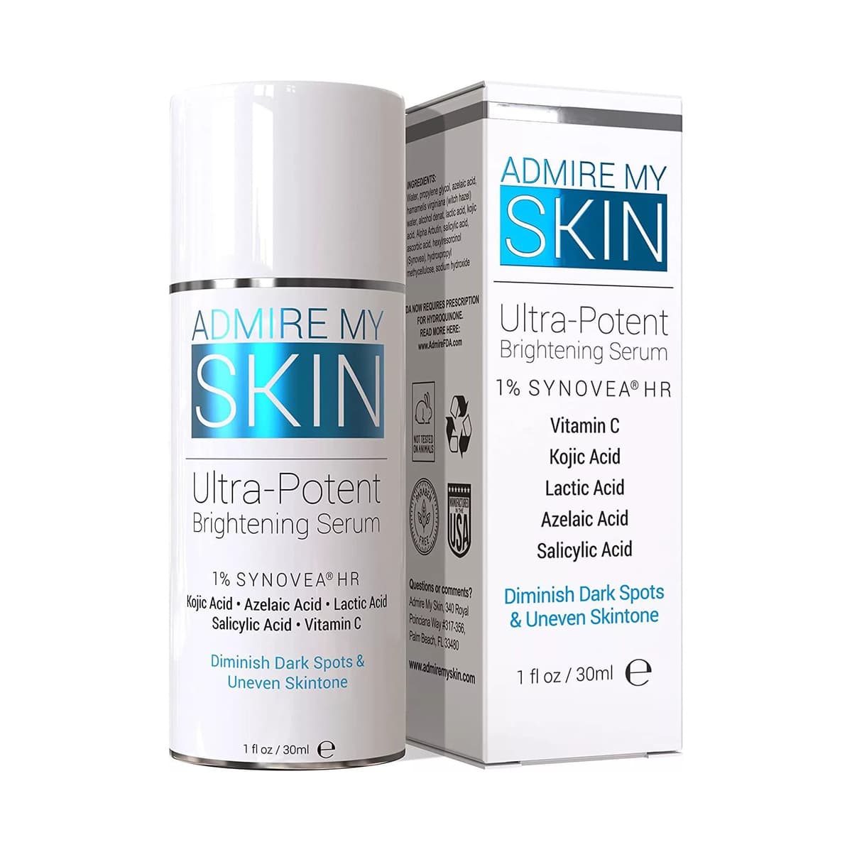 Dark Spot Corrector Remover for Face - Brightening Serum Fade Cream - Melasma Treatment Cream with Synovea, Kojic Acid, Vitamin C