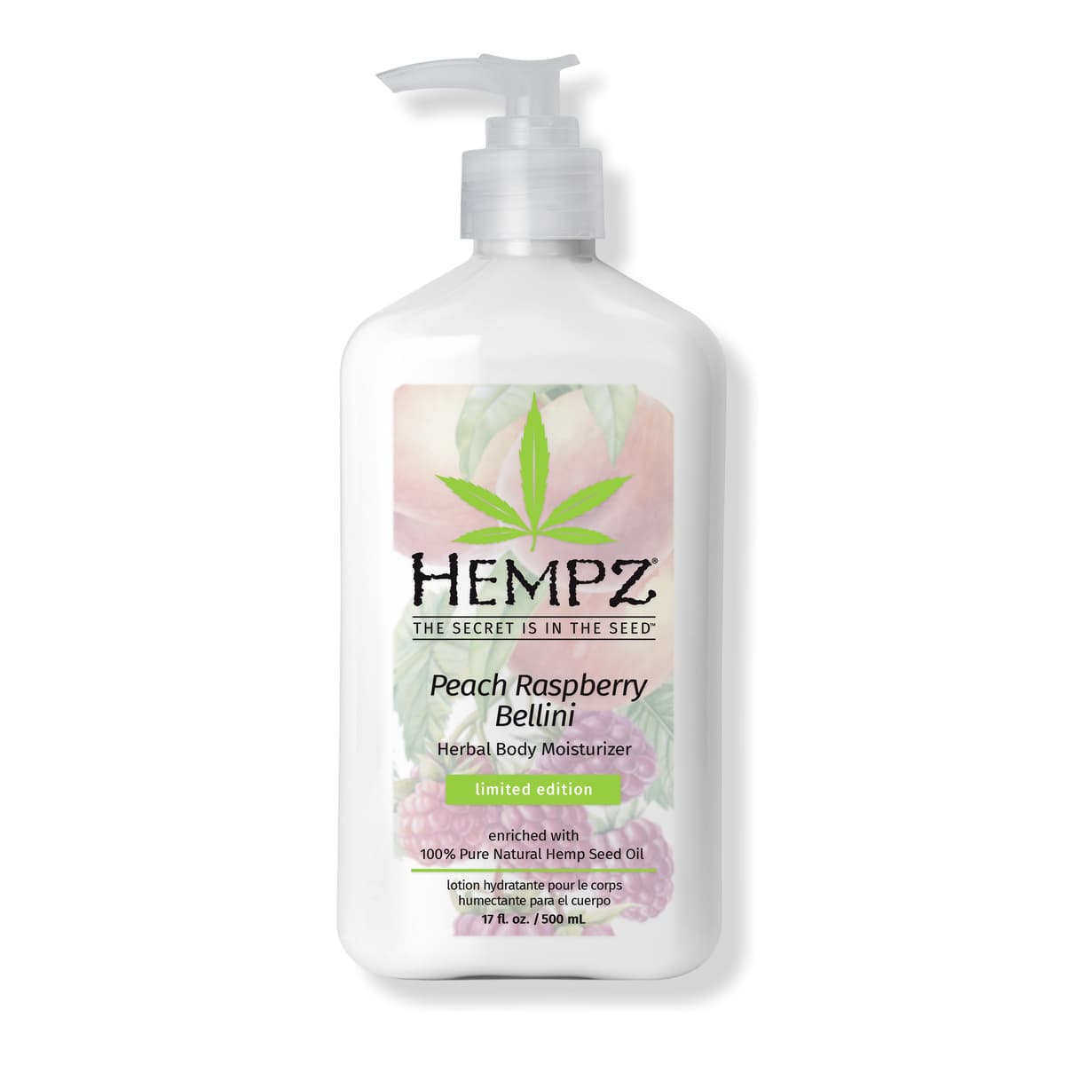 Limited Edition Peach Raspberry Bellini Herbal Body Moisturizer