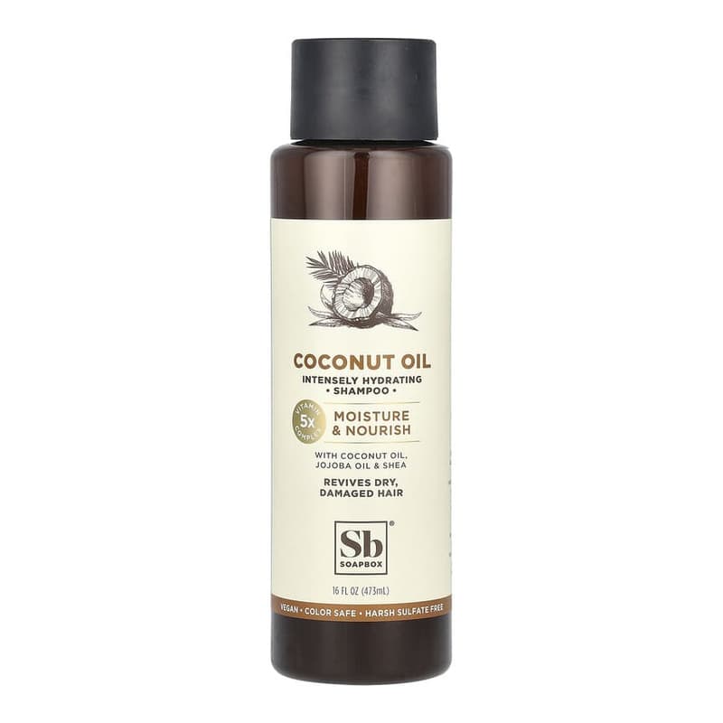 Coconut Oil Shampoo, Moisture & Nourish, Dry, Damaged Hair