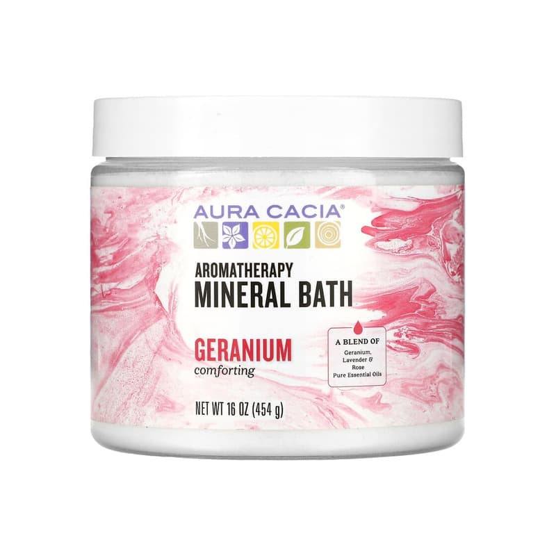 Aromatherapy Mineral Bath, Comforting Geranium