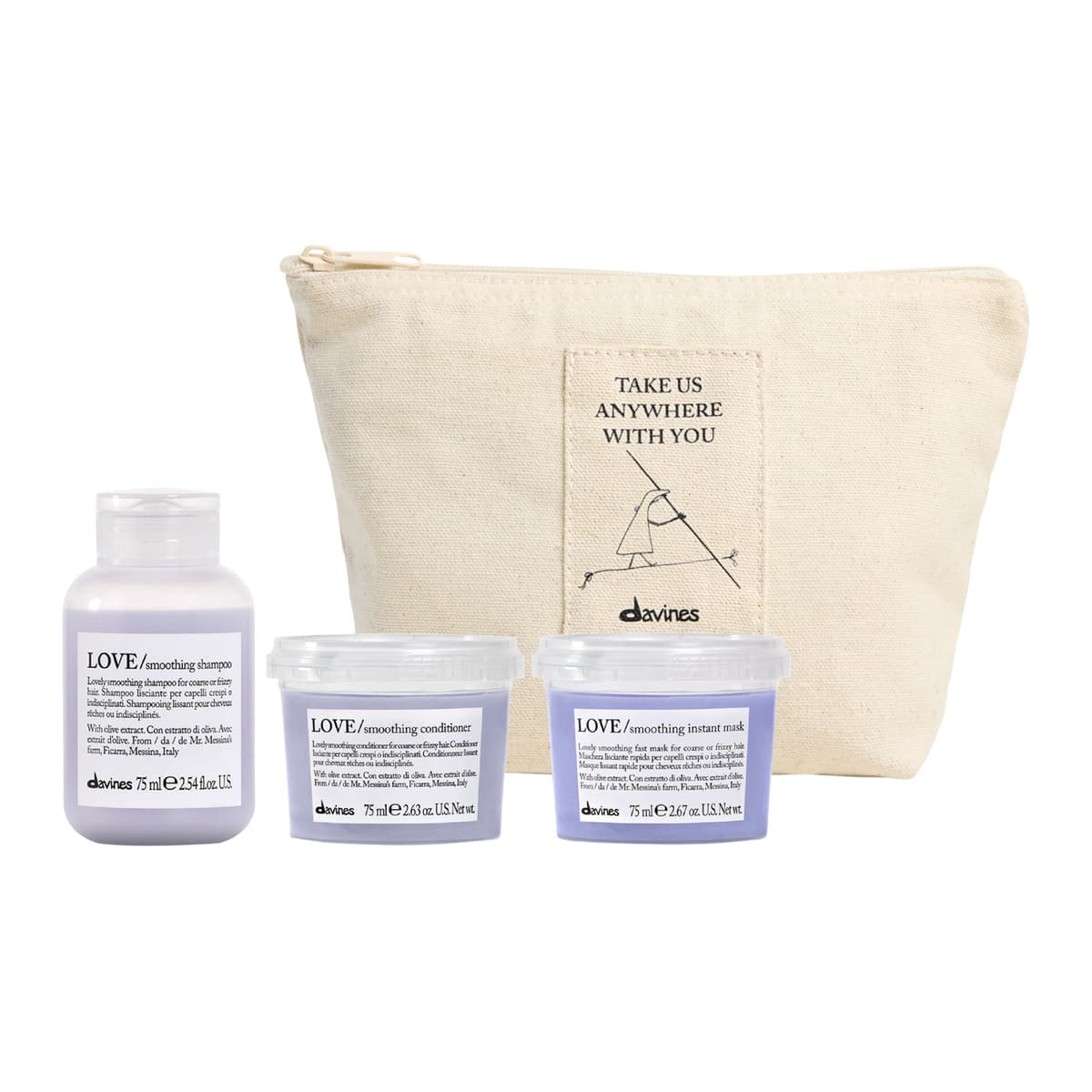 LOVE Smoothing Mini Bestsellers Hair Set for Frizzy Hair