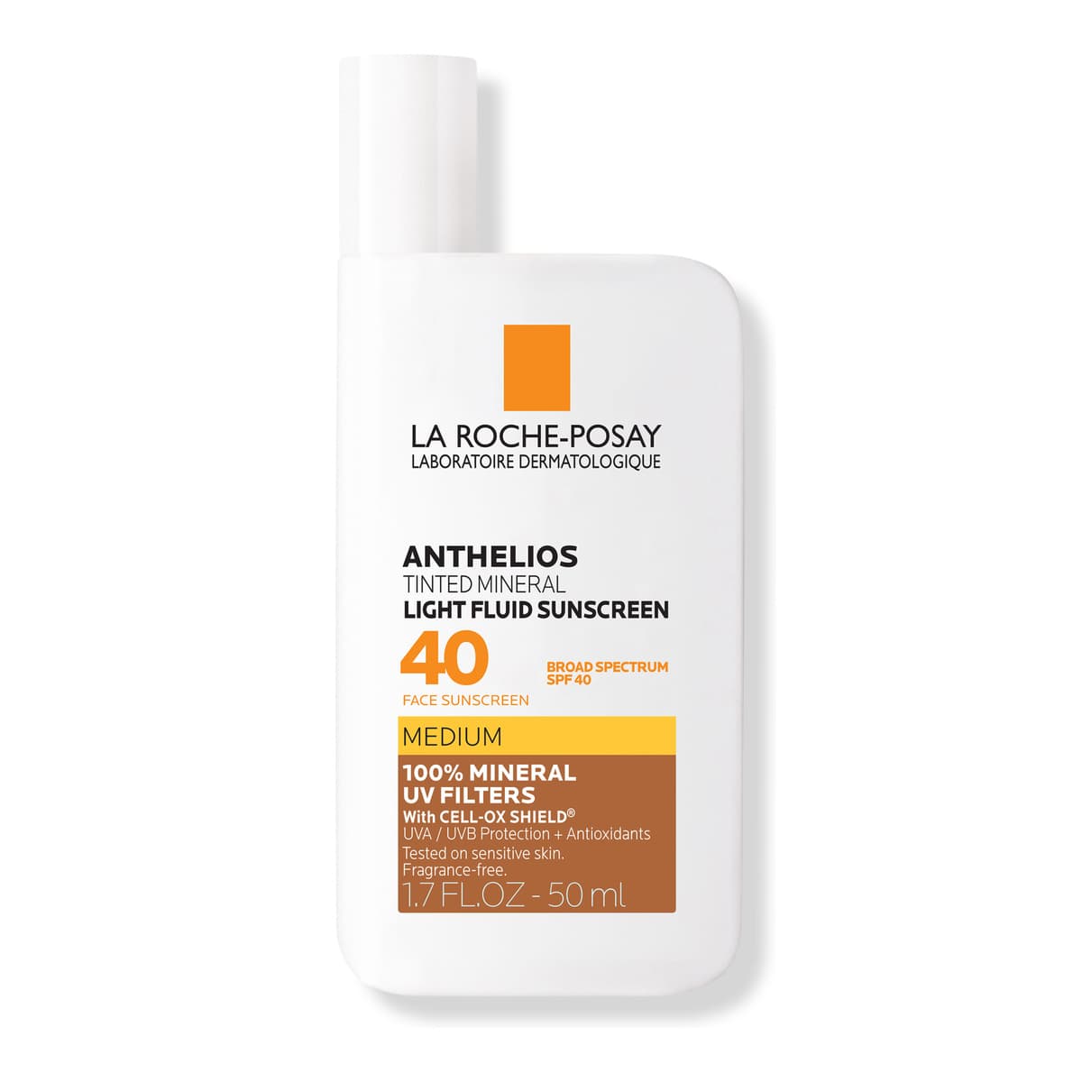 Anthelios Mineral Tinted Fluid Face Sunscreen SPF 40, Medium