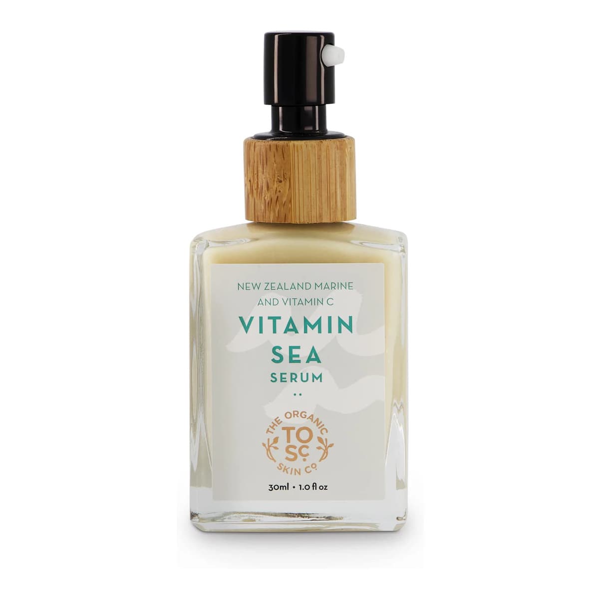 New Zealand Marine and Vitamin C Vitamin Sea Serum, Anti Aging Collagen Boosting Antioxidant Face Serum for Women, The Organic Skin Co