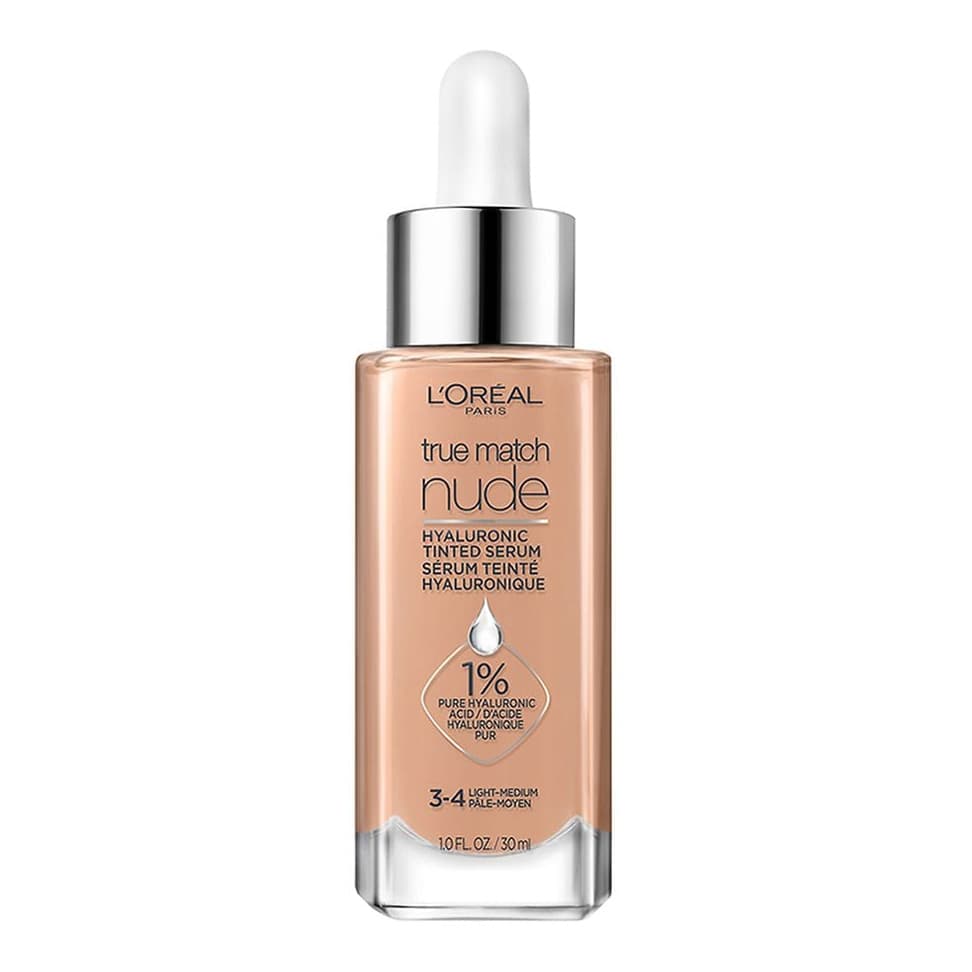 Hyaluronic Tinted Serum Makeup Skincare Hybrid, Light-Medium 3-4