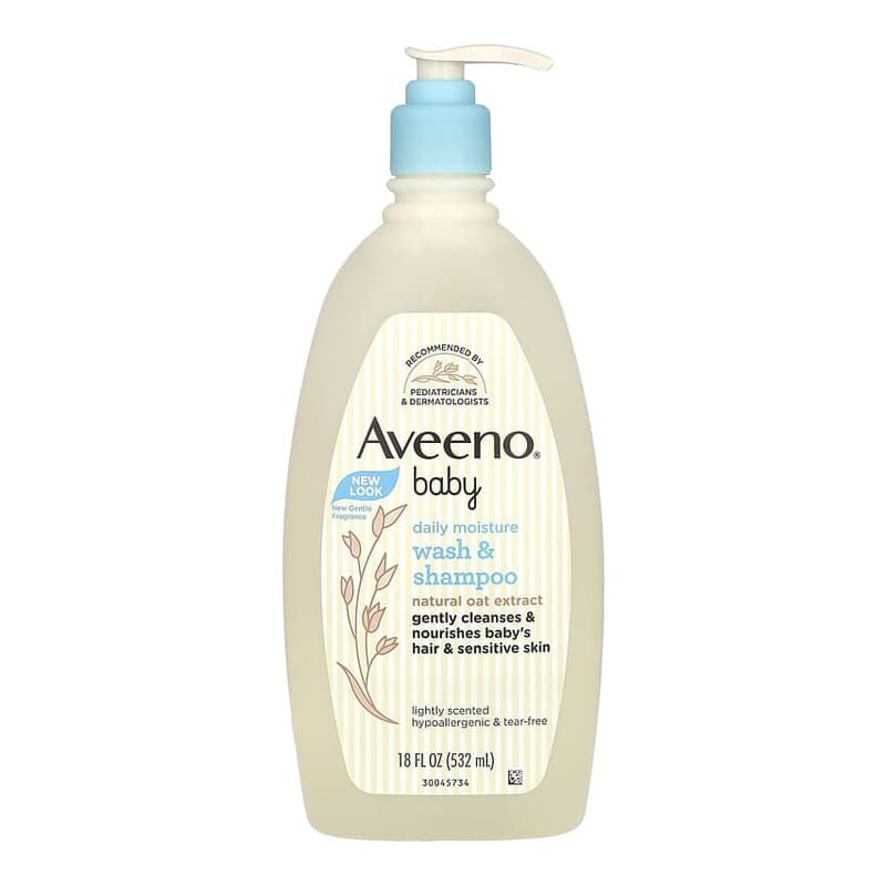 Baby, Daily Moisture Wash & Shampoo, Lightly Scented