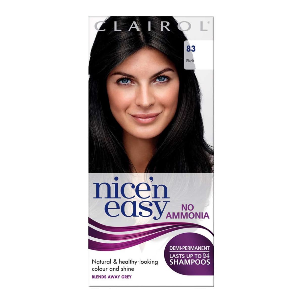 Clairol Nice'n Easy No Ammonia Semi-Permanent Hair Dye 83 Black