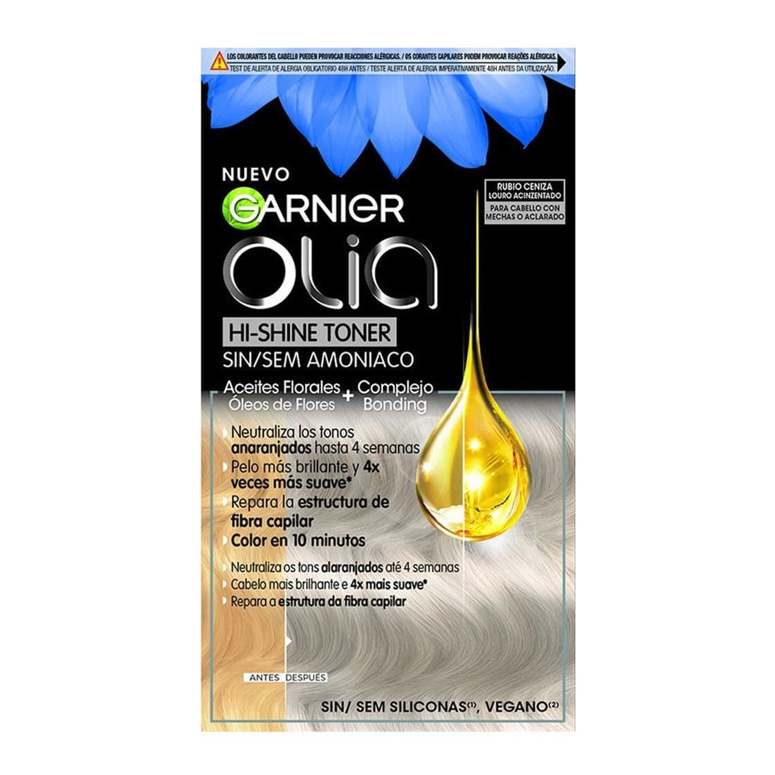 Olia Hi-Shine Toner Ash Blonde Semi-Permanent Hair Dye