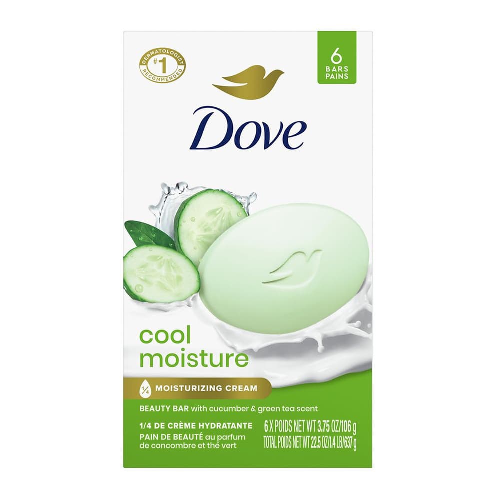Beauty Bar Soap Cool Moisture Cucumber and Green Tea