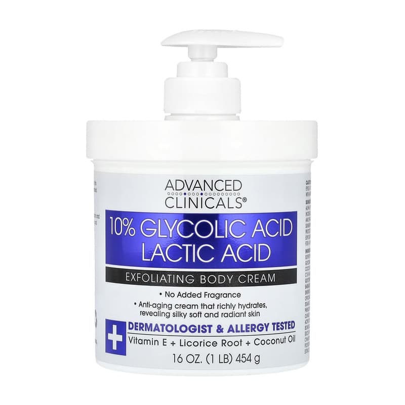 10% Glycolic Acid Lactic Acid Exfoliating Body Cream