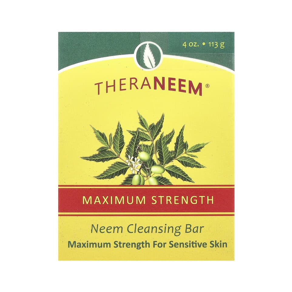 TheraNeem®, Neem Cleansing Bar, Maximum Strength, For Sensitive Skin