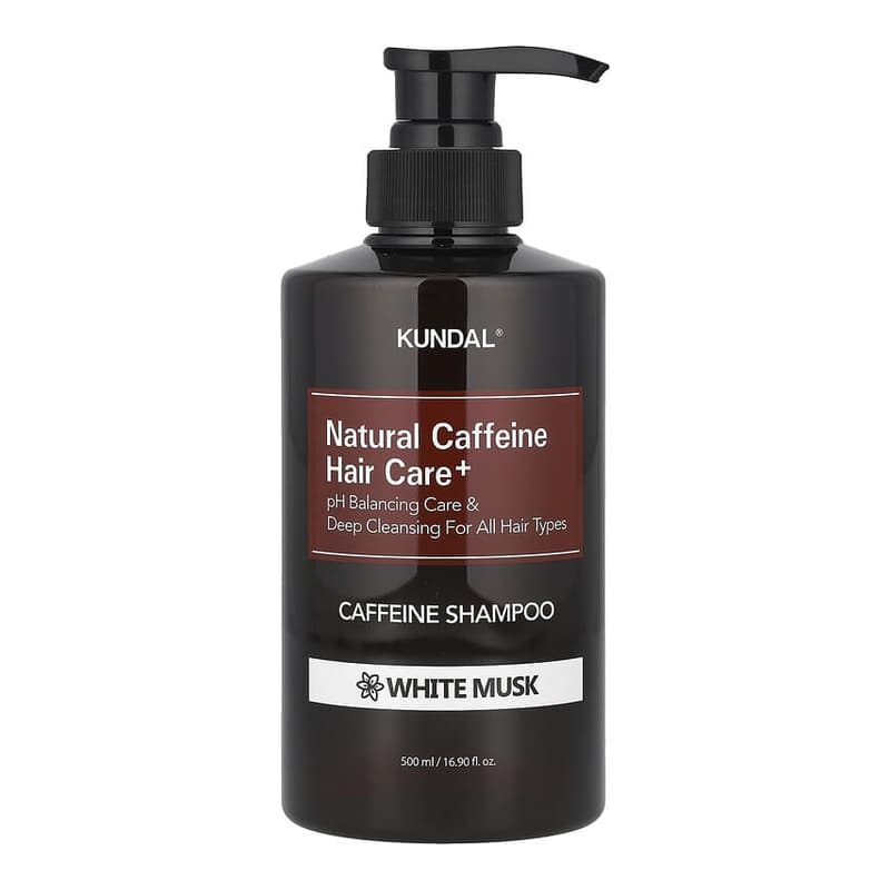 Natural Caffeine Hair Care+, Caffeine Shampoo, For All Hair Types, White Musk