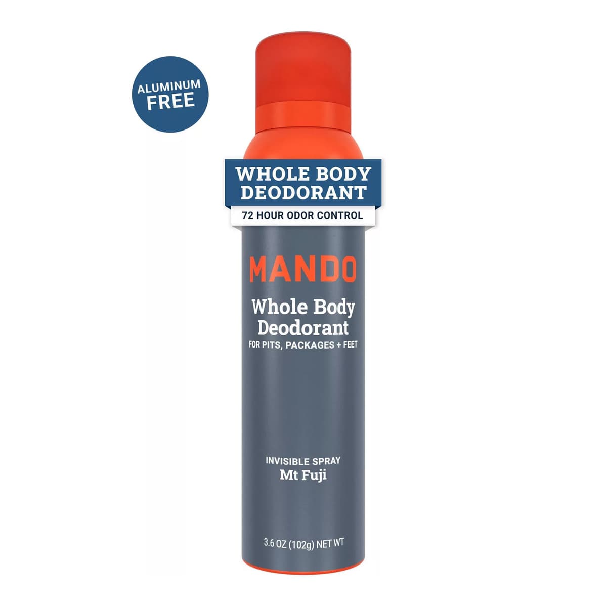 Whole Body Men's Aluminum Free Invisible Spray Deodorant - Mt Fuji